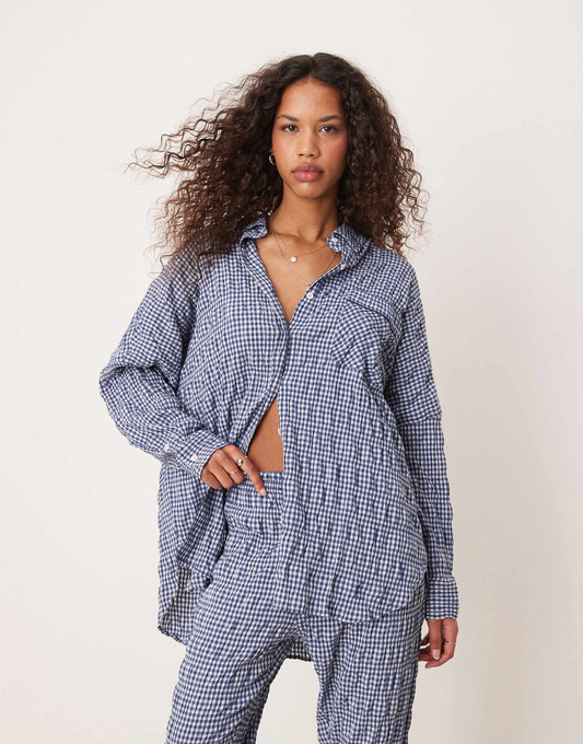 Textured Pyjama Shirt Co-Ord