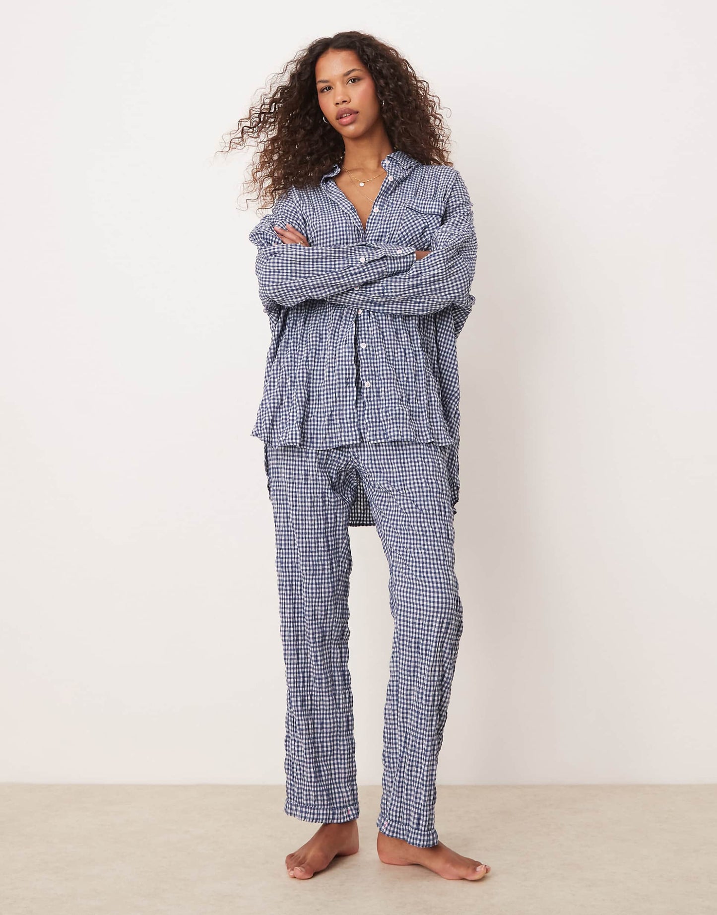 Textured Pyjama Shirt Co-Ord