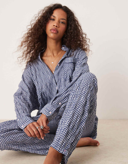 Textured Pyjama Trouser Co-Ord