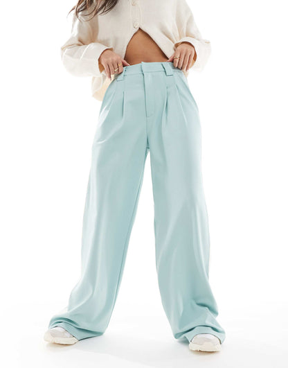 Wide Leg Trouser With Contrast Panel