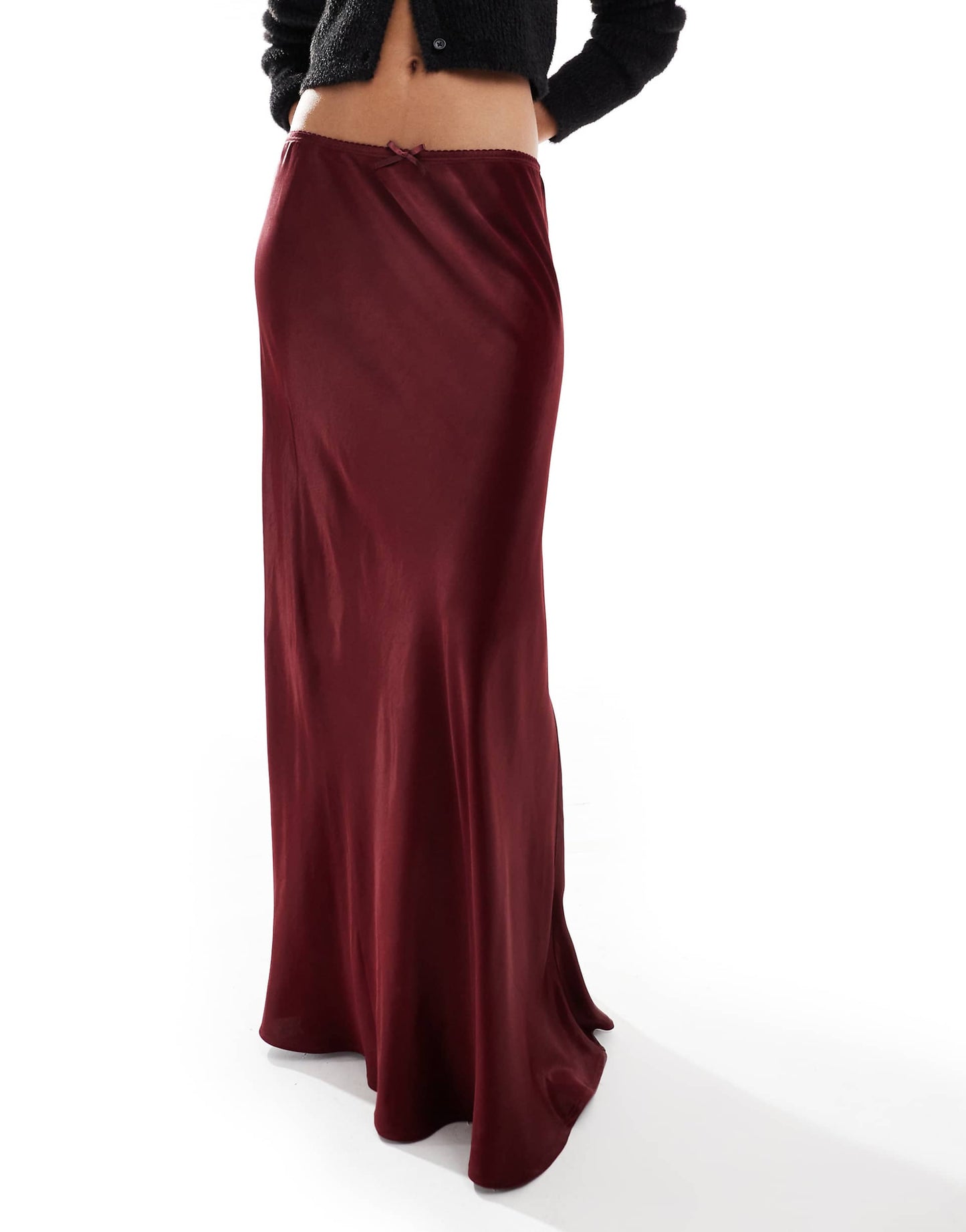 Satin Bias Cut Maxi Skirt