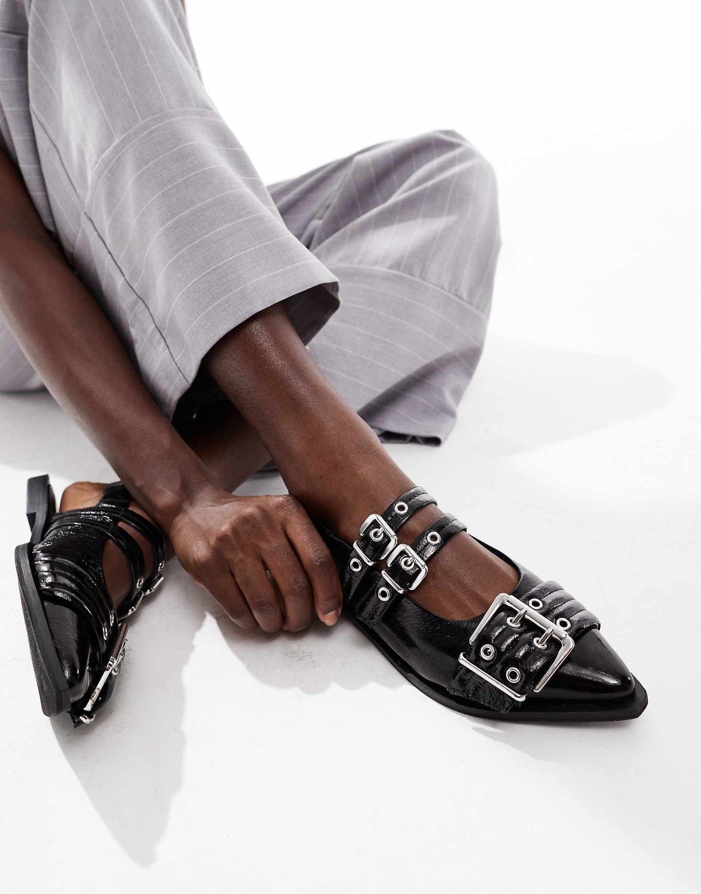Alderbrook' Block Heel Leather Comfort Flat Sandals