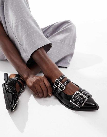 Alderbrook' Block Heel Leather Comfort Flat Sandals