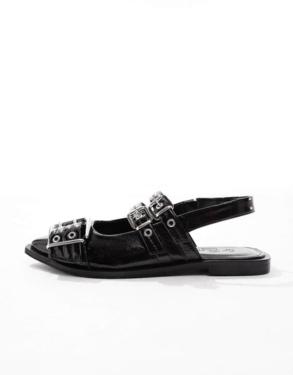 Alderbrook' Block Heel Leather Comfort Flat Sandals