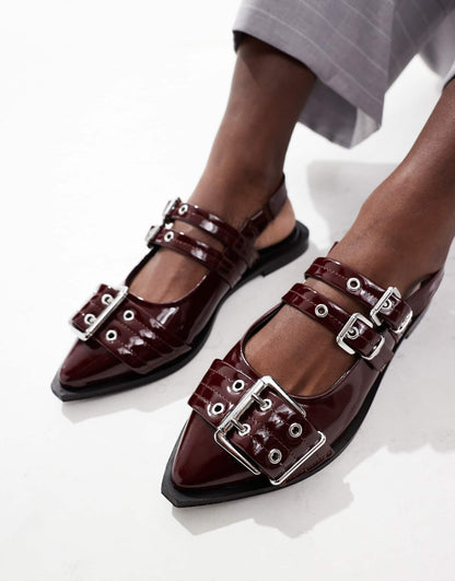 Alderbrook' Block Heel Leather Comfort Flat Sandals