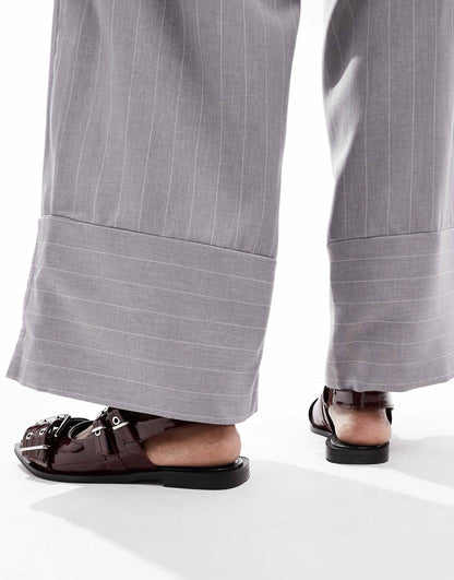 Alderbrook' Block Heel Leather Comfort Flat Sandals