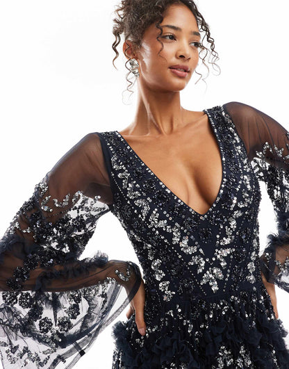 Fully Embellished Maxi Dress