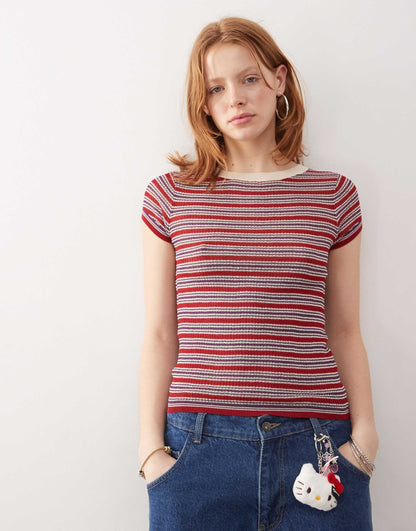 Short Sleeve Knitted Top