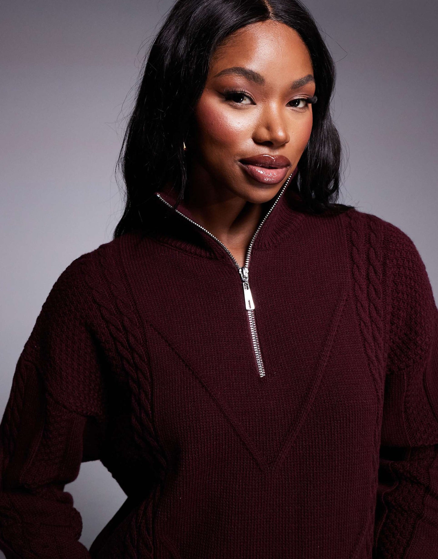 Cable Knit Half Zip Jumper Co-Ord