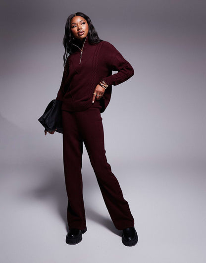 Knitted Wide Leg Trouser Co-Ord