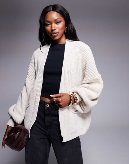 Knitted Pocket Detail Cardigan