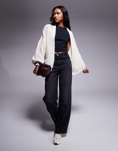 Knitted Pocket Detail Cardigan