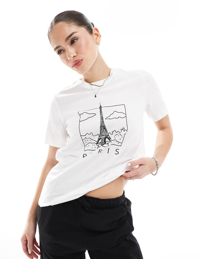 T-Shirt With Paris Print