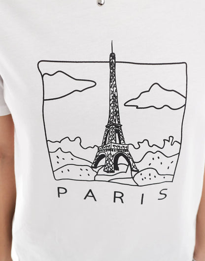 T-Shirt With Paris Print