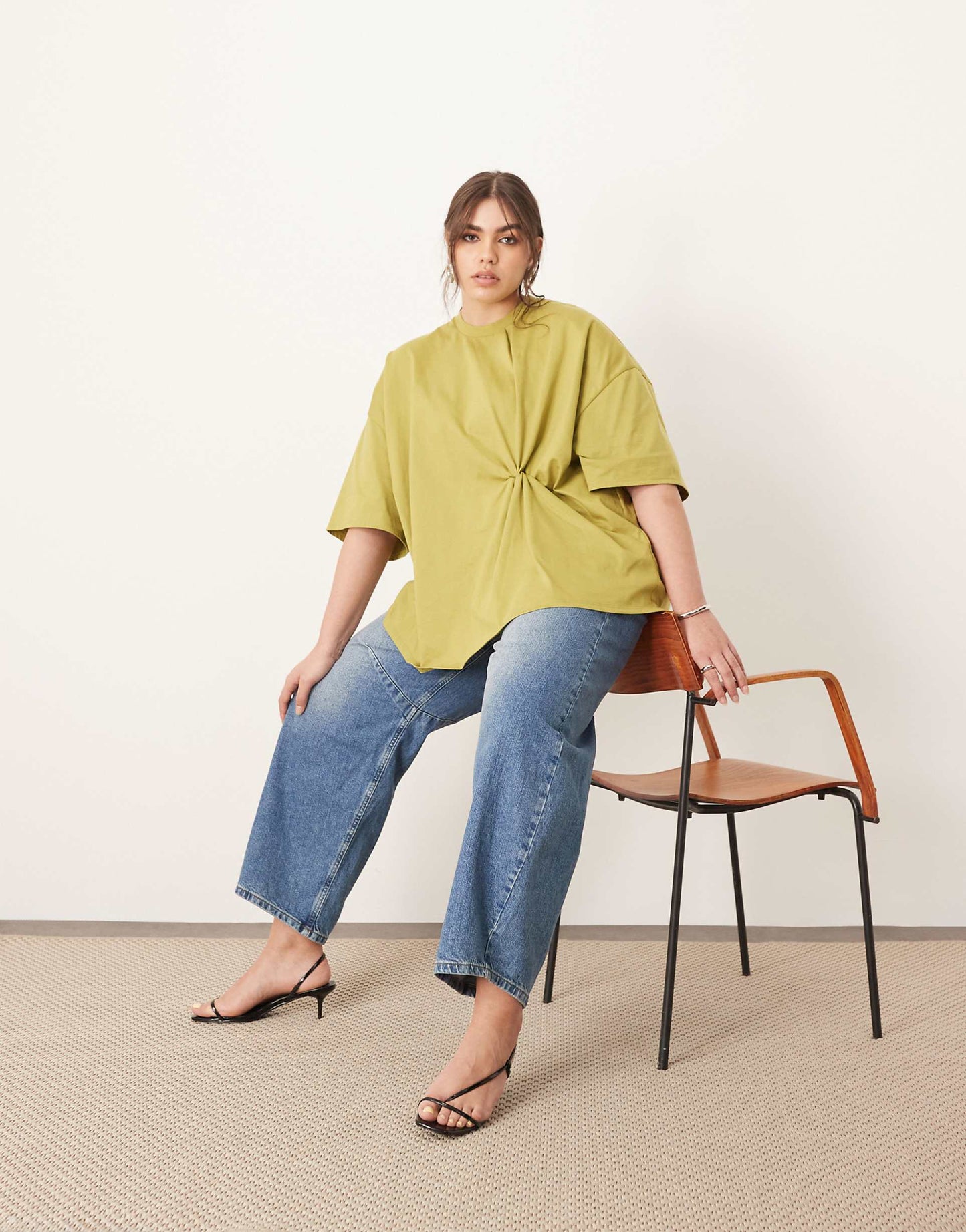 Curve Jersey Knot Detail T-Shirt