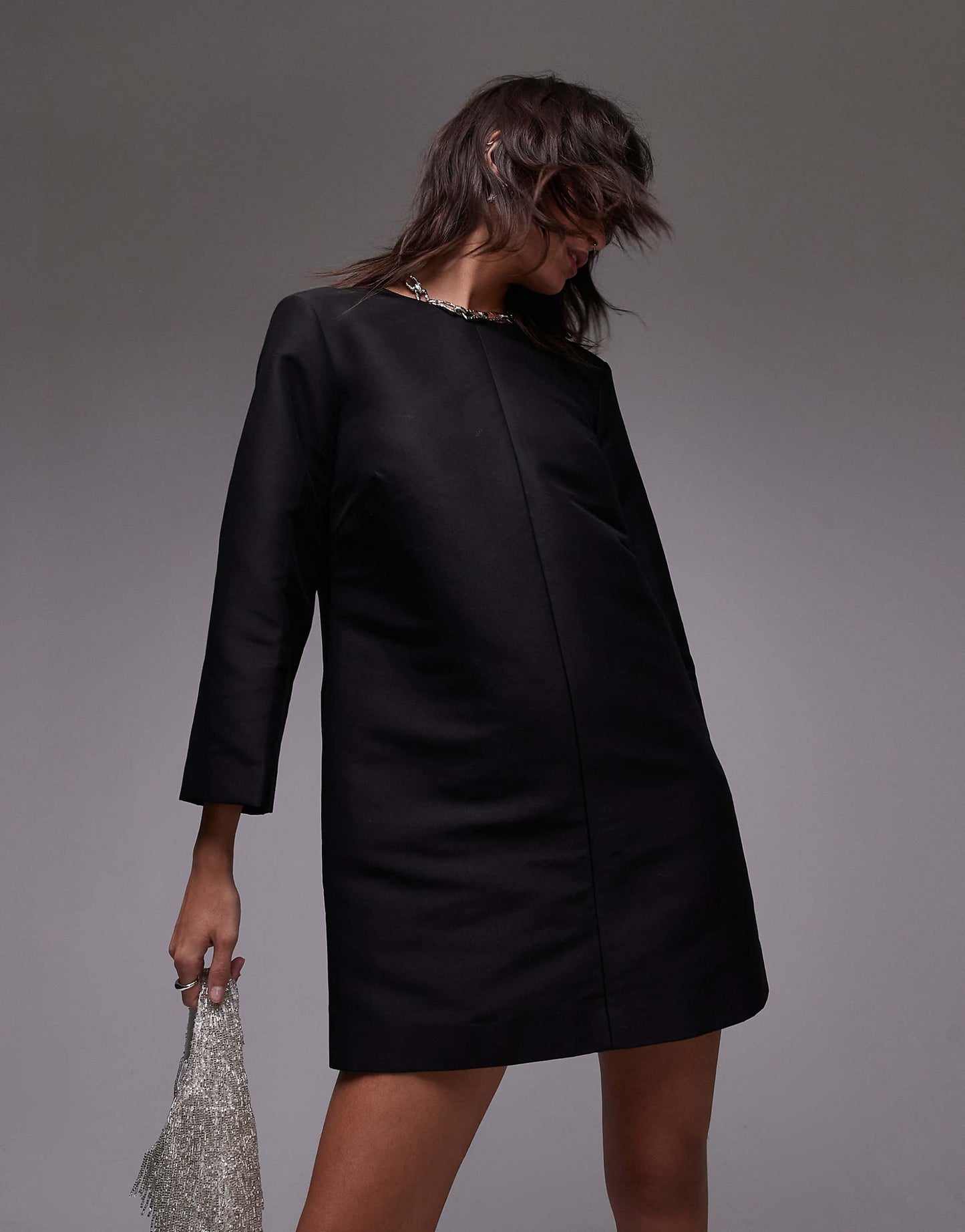 Mini Dress With Bow Back Detail