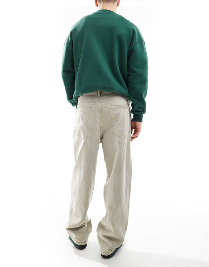 Wide Leg Washed Jeans
