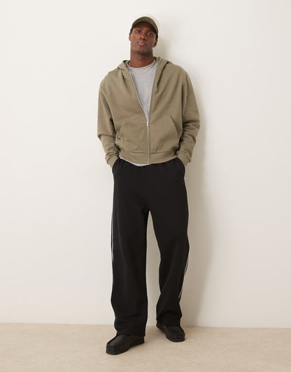 Essential Boxy Oversized Zip Through Hoodie