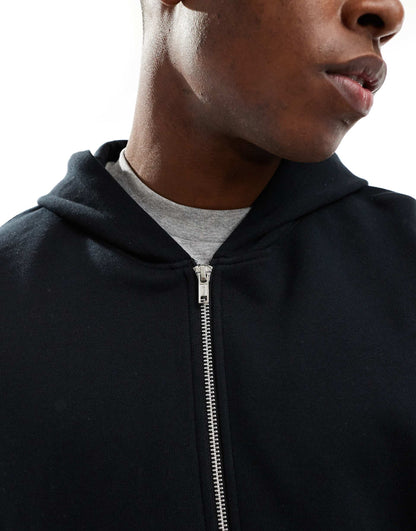 Essential Extreme Oversized Zip Through Hoodie