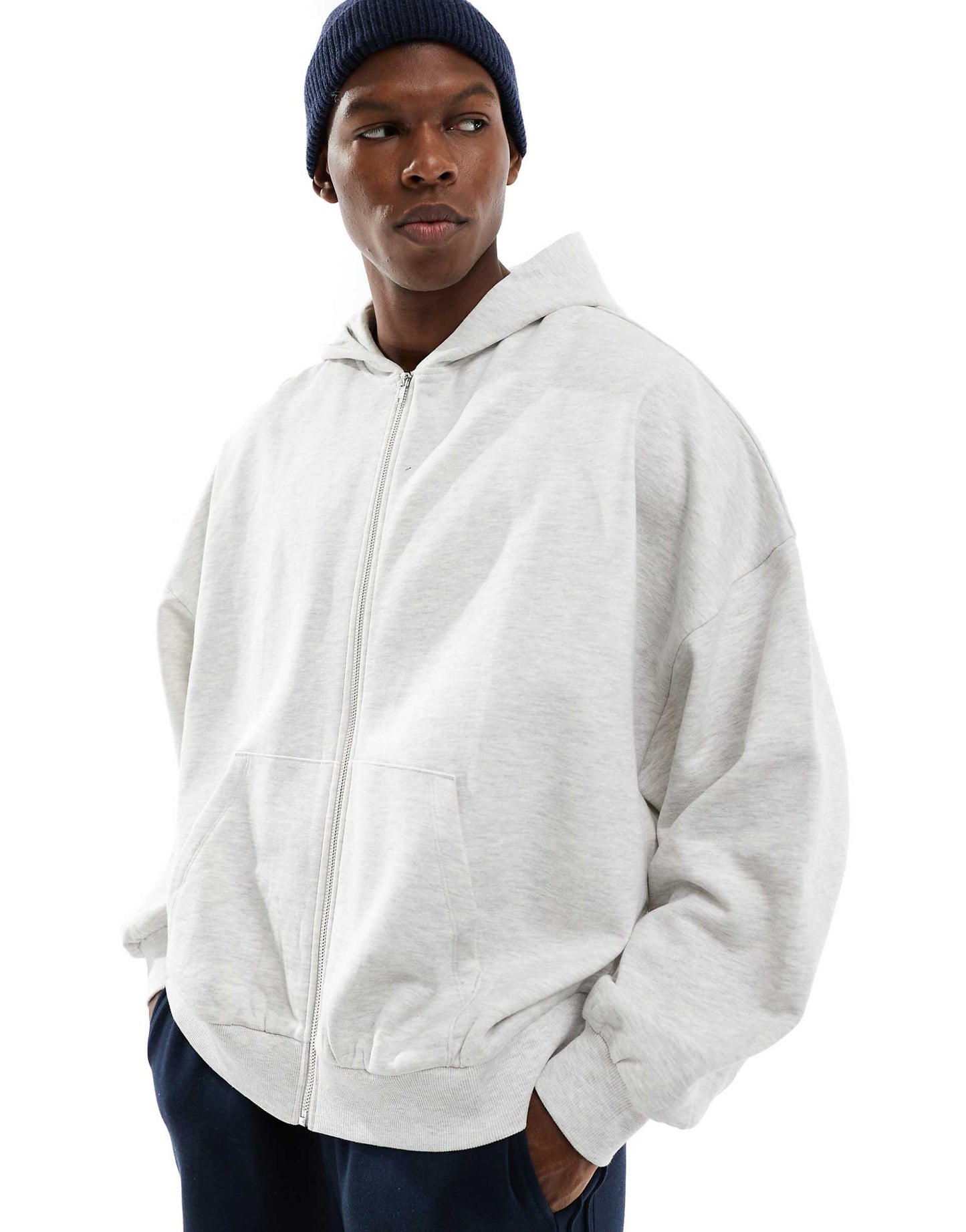 Essential Extreme Oversized Zip Through Hoodie