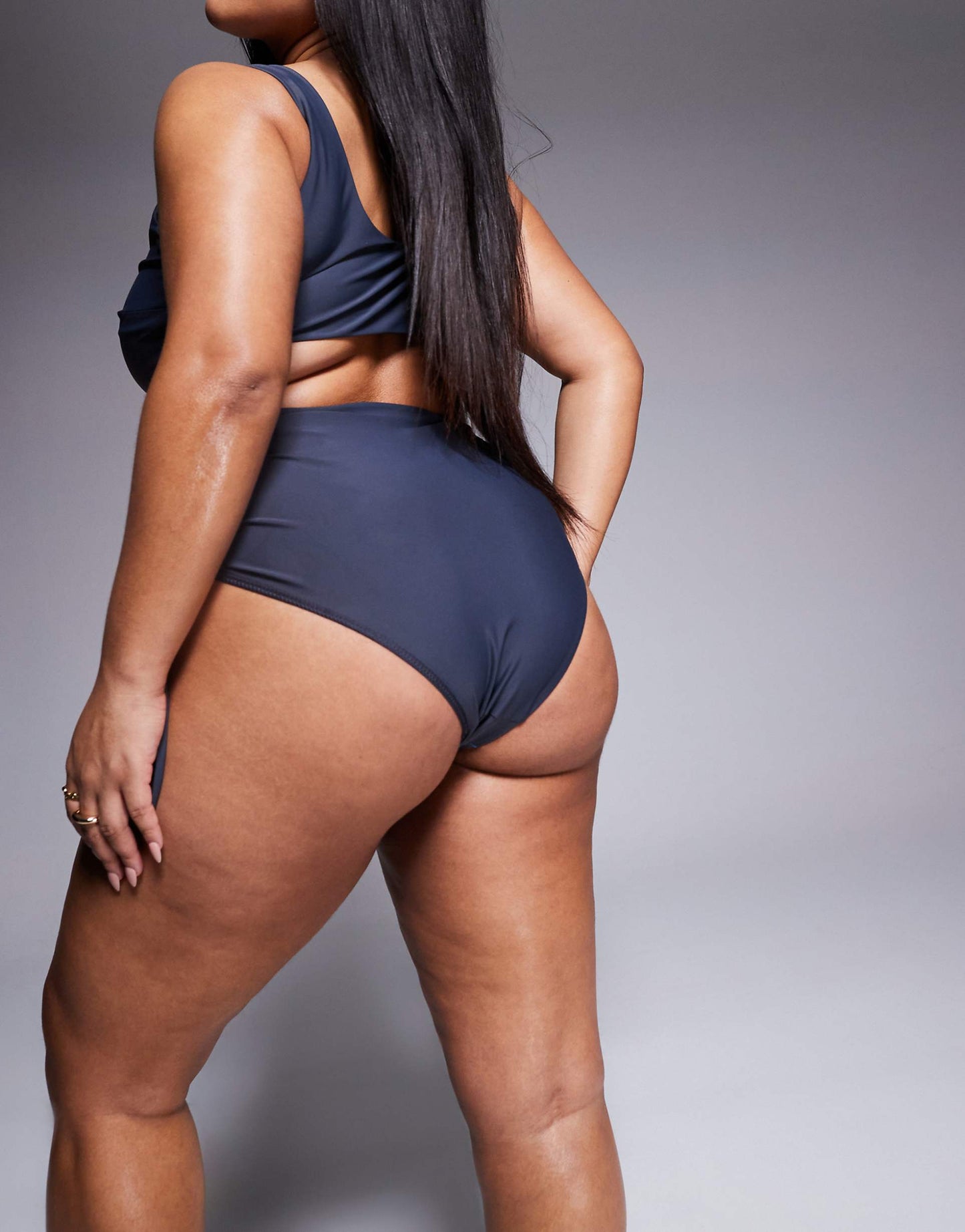 Curve Sierra High Waist Bikini Bottom With Ties