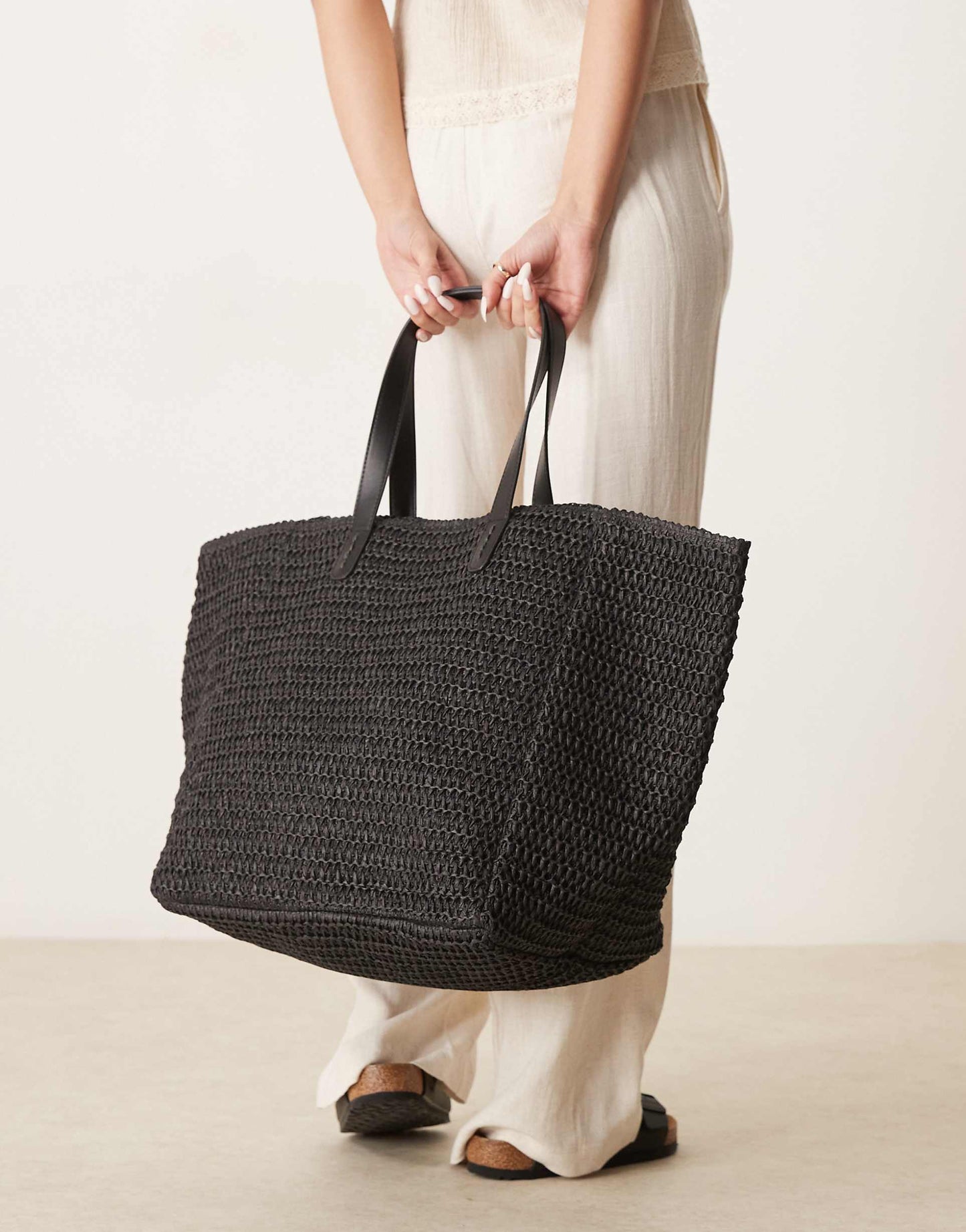 Straw Oversized Tote Bag