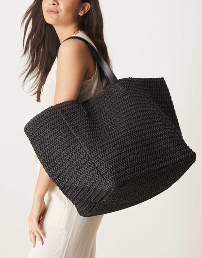 Straw Oversized Tote Bag