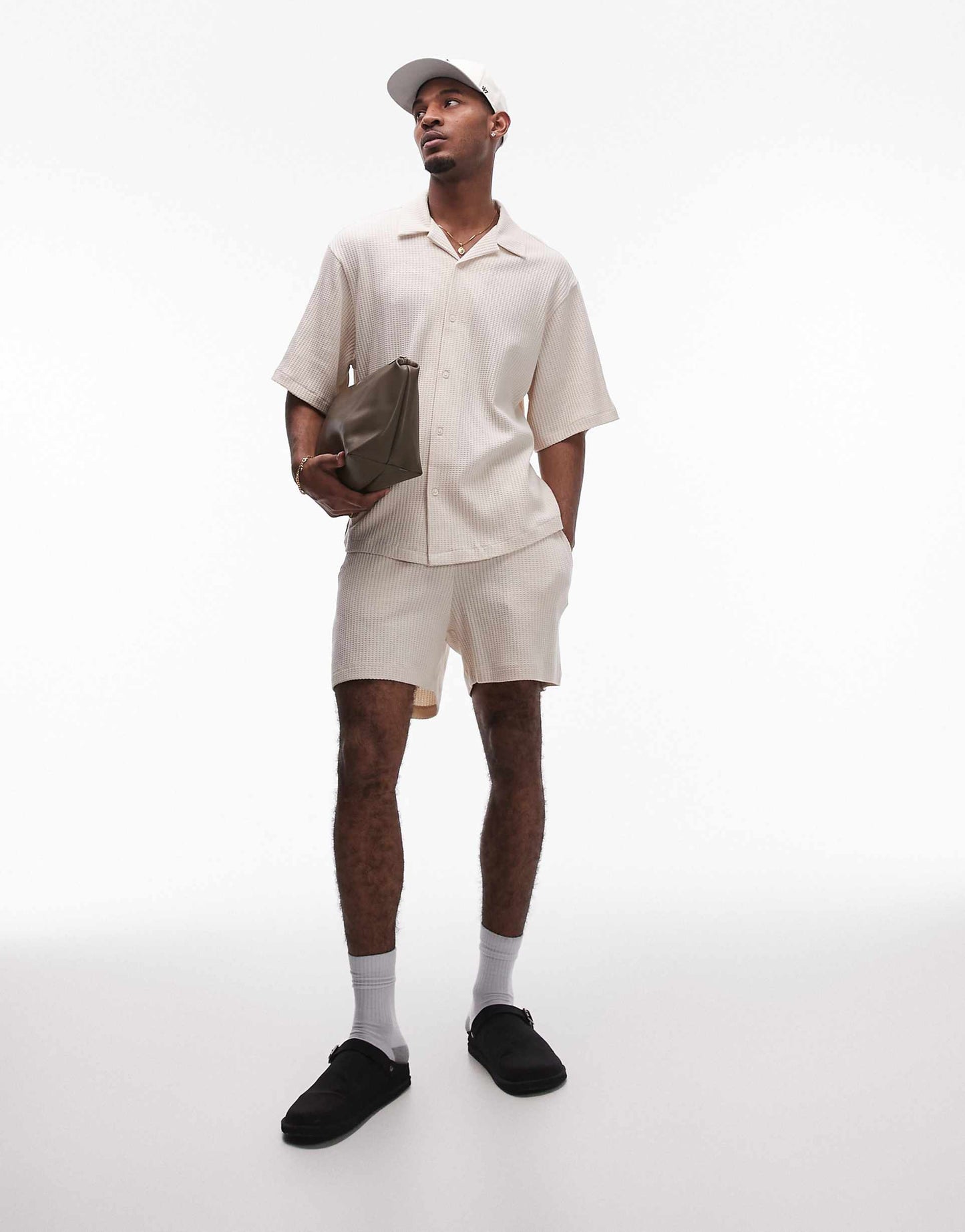 Oversized Fit Waffle Short