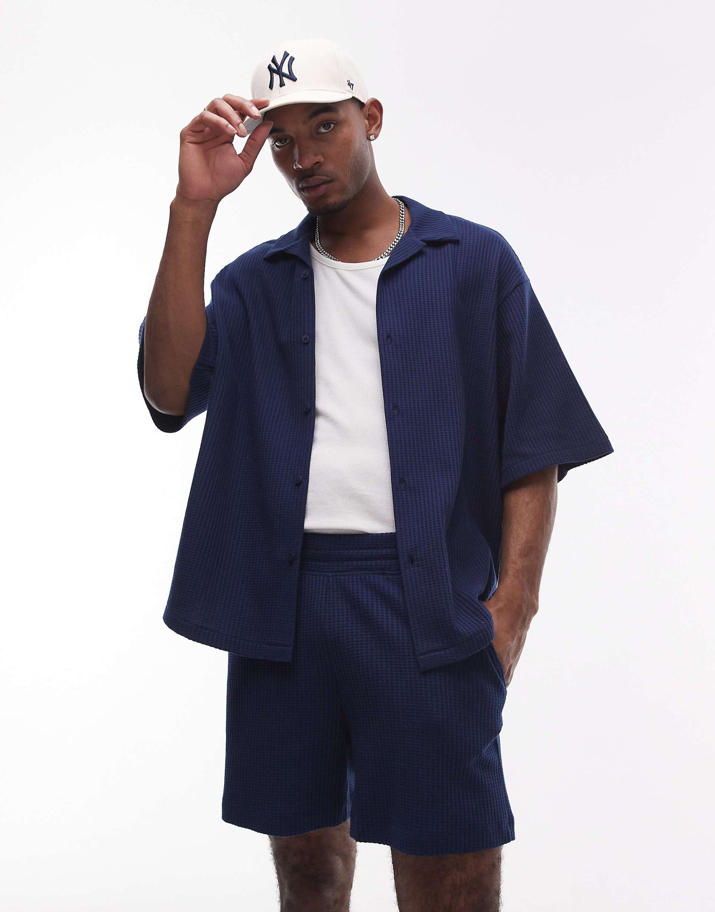 Oversized Fit Waffle Short
