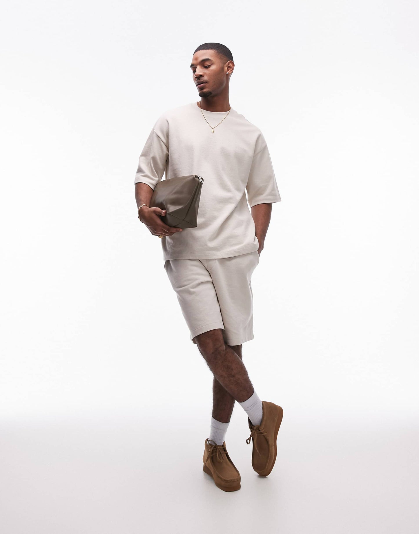 Oversized Fit Linen Blend Short