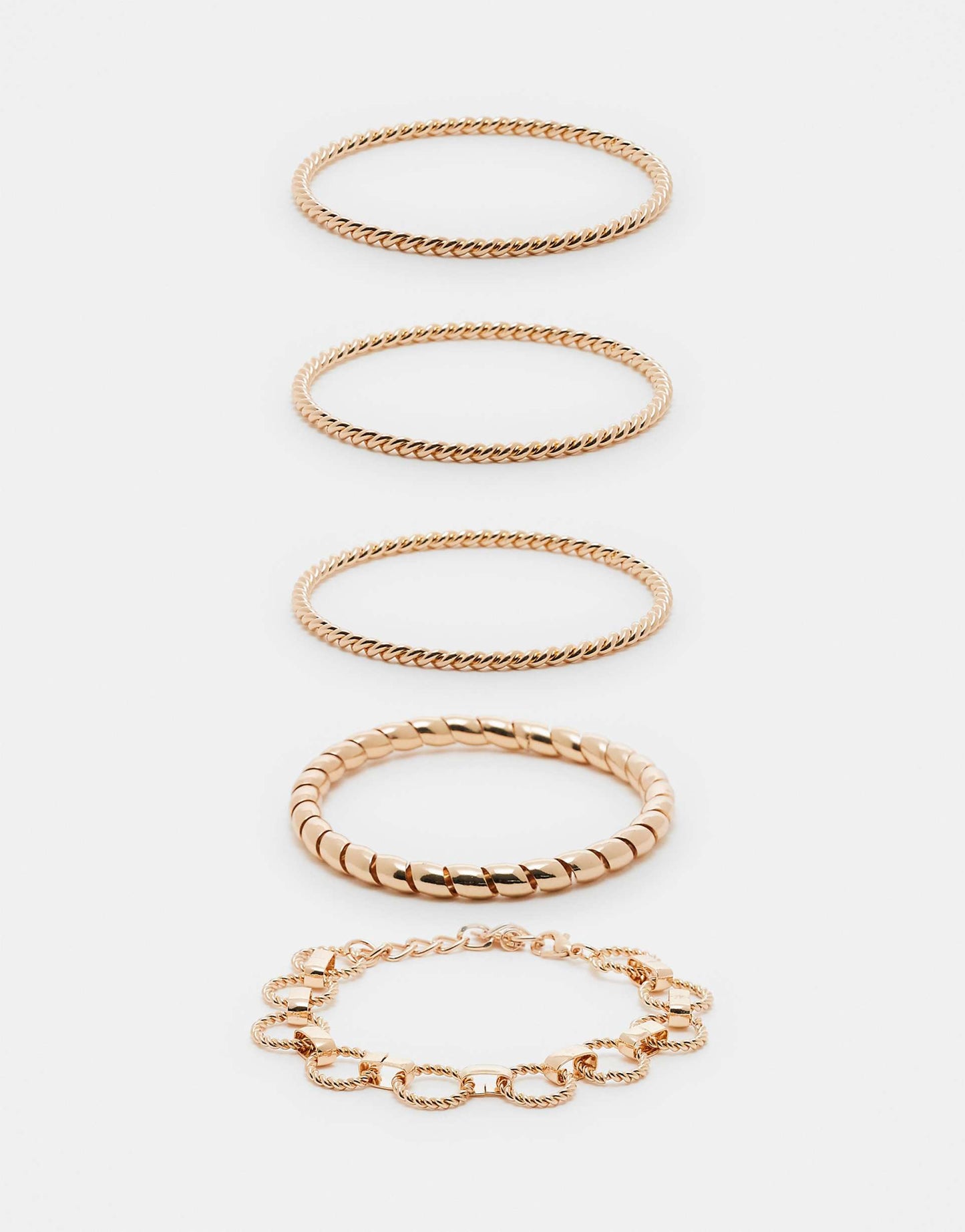 Talobarel Pack Of 5 Assorted Chain Bracelets