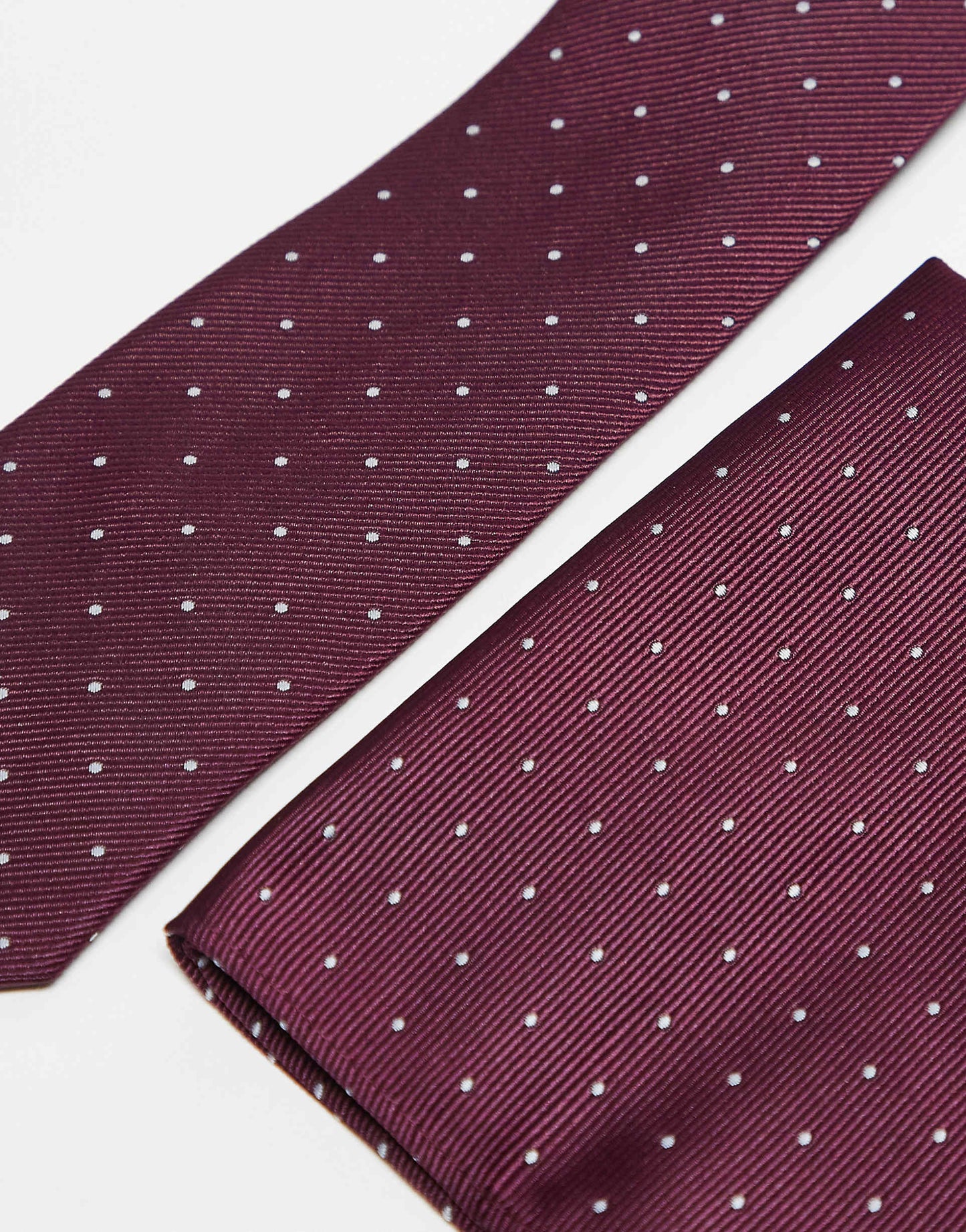 Polka Dot Tie And Pocket Square Set