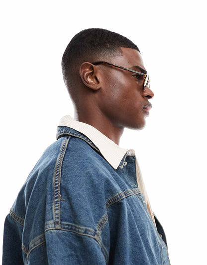 Oval Sunglasses With Metal Bridge