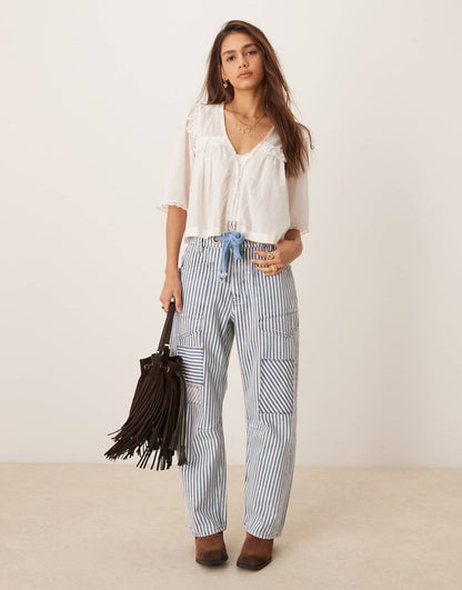 Luna Cropped Boho Blouse