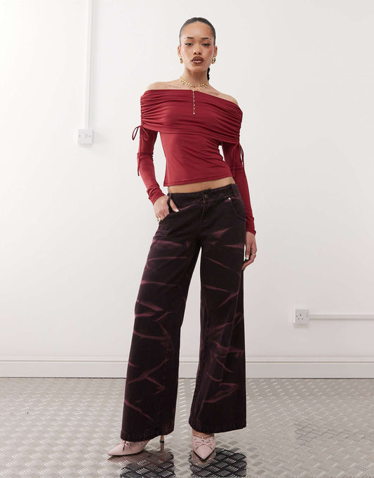 Baggy Oversized Distressed Wash Jeans