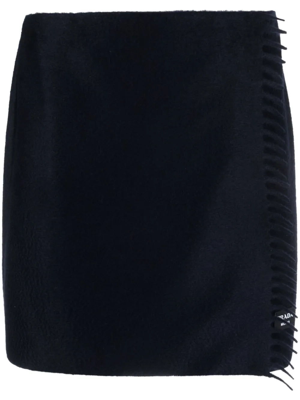 Scarf-Style Cashmere Miniskirt