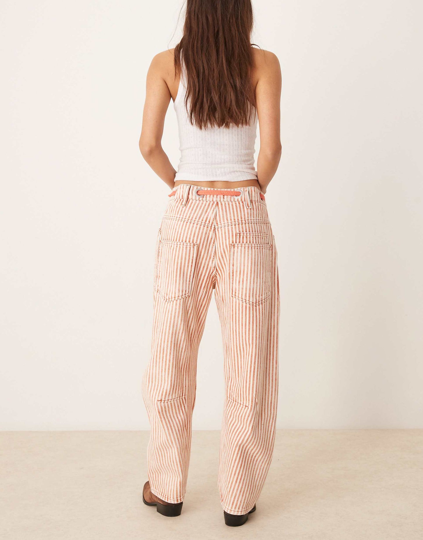 Hickory Stripe Moxie Tie-Waist Jean