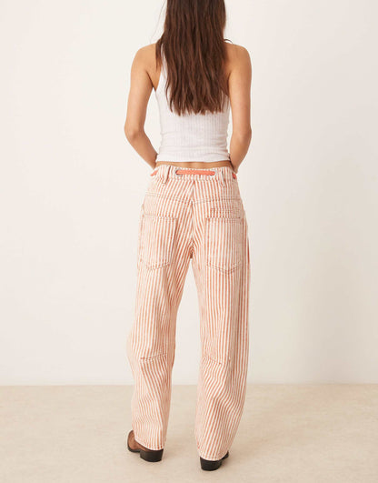 Hickory Stripe Moxie Tie-Waist Jean