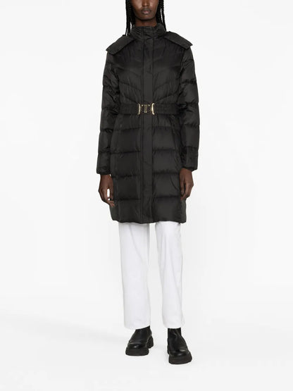 Hooded Belted Puffer Coat