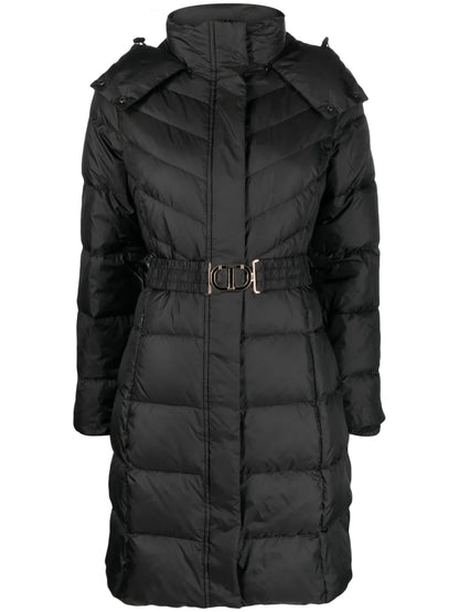 Hooded Belted Puffer Coat