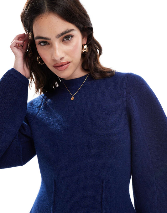 Crew Neck Structured Jumper