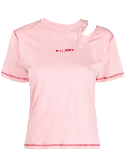 Cut-Out Detail Organic Cotton T-Shirt