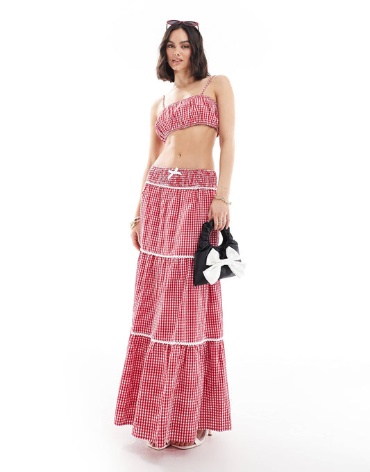 Exclusive Cropped Square Neck Cami Bubble Top Co-Ord