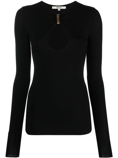 Long-Sleeve Cut-Out T-Shirt