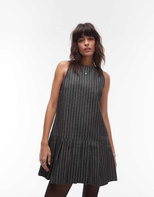 Denim Pleated Dress