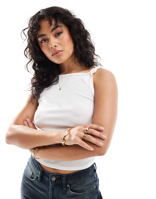 Marlow Knot Shoulder Short Sleeve Top