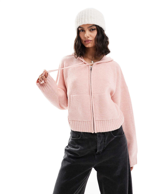 Luxe Cropped Knit Bomber