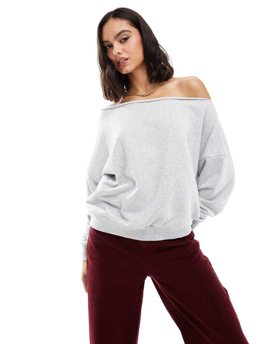 Classic Fleece Off The Shoulder Sweatshirt