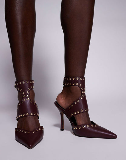 Wide Fit Power Studded High Heeled Shoes