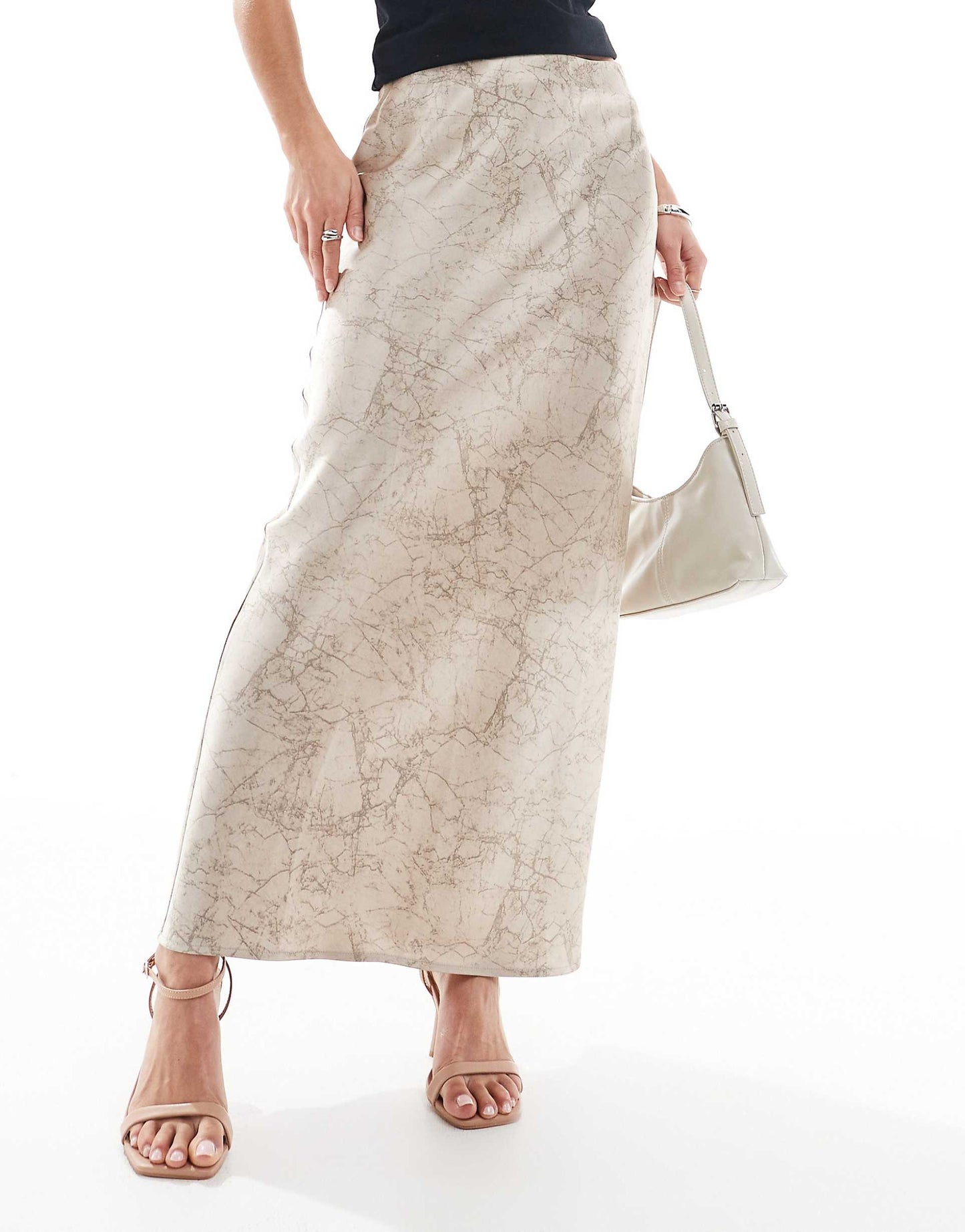 Petite Satin Maxi Skirt